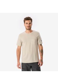 SIMOND - Koszulka trekkingowa męska z krótkim rękawem Simond Merino. Kolor: beżowy. Materiał: wełna, materiał. Długość rękawa: krótki rękaw. Długość: krótkie. Sport: turystyka piesza #1