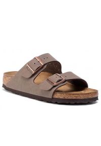 Kapcie Birkenstock Arizona Mocca Dorosłych. Zapięcie: bez zapięcia. Kolor: brązowy. Materiał: skóra, syntetyk, materiał. Szerokość cholewki: normalna. Sport: turystyka piesza