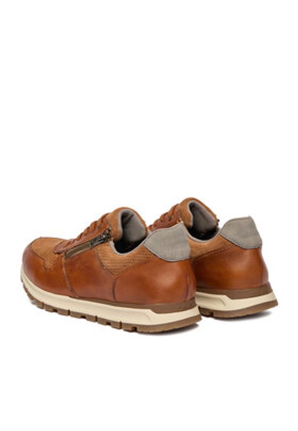 Rieker Sneakersy B0505-24 Brązowy. Kolor: brązowy. Materiał: skóra