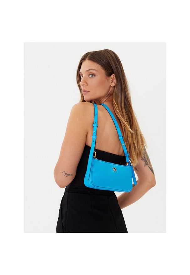 Pinko - Torebka PINKO. Kolor: niebieski