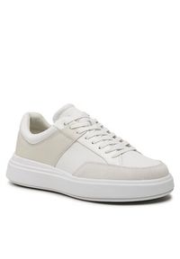 Calvin Klein Sneakersy Low Top Lace Up HM0HM01047 Biały. Kolor: biały. Materiał: skóra #3