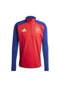Adidas - Treningowy top Espagne Tiro Euro 2024. Kolor: czerwony, niebieski, szary, wielokolorowy. Materiał: materiał. Sport: piłka nożna
