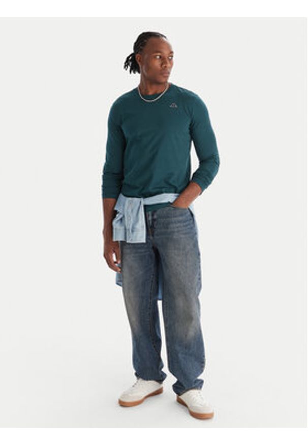 Robe di Kappa Longsleeve 631189W Zielony Slim Fit. Kolor: zielony. Materiał: bawełna. Długość rękawa: długi rękaw