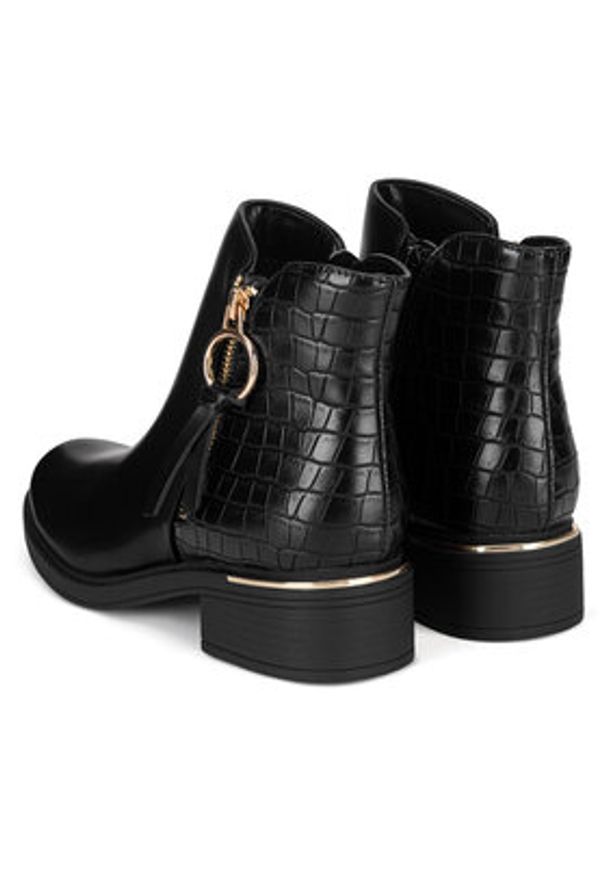 Jenny Fairy Botki LS5996-07 Czarny. Kolor: czarny. Materiał: skóra