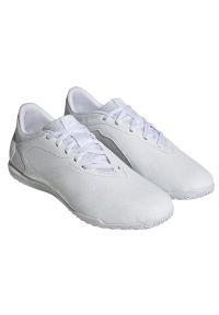 Adidas - Buty adidas Predator Accuracy.4 In FZ6117 białe. Kolor: biały. Materiał: materiał, syntetyk. Szerokość cholewki: normalna #4