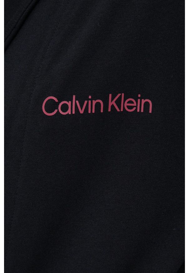 Calvin Klein Underwear - Szlafrok. Kolor: czarny. Materiał: dzianina