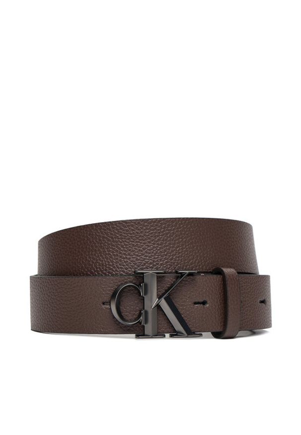 Calvin Klein Pasek Męski Ck Buckle 32Mm LV04D7022G Brązowy. Kolor: brązowy. Materiał: skóra