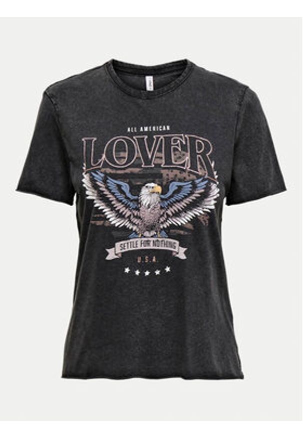only - ONLY T-Shirt Lucy 15215721 Szary Regular Fit. Kolor: szary. Materiał: bawełna