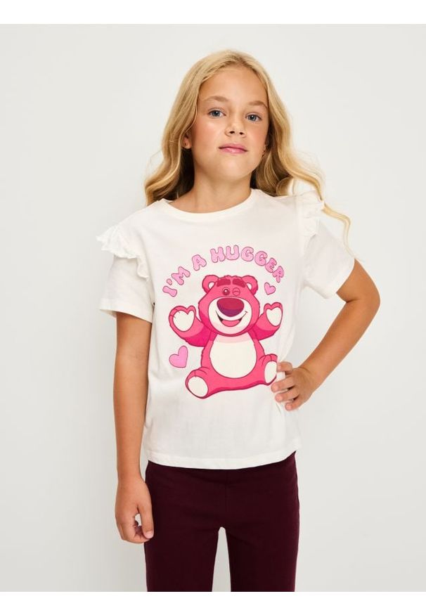 Sinsay - Koszulka z nadrukiem Toy Story - kremowy. Kolor: kremowy. Wzór: nadruk