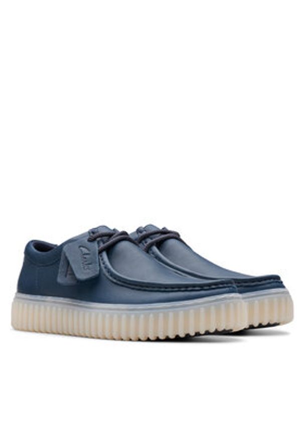 Clarks Półbuty Torhill Lo 26176216 Granatowy. Kolor: niebieski. Materiał: skóra