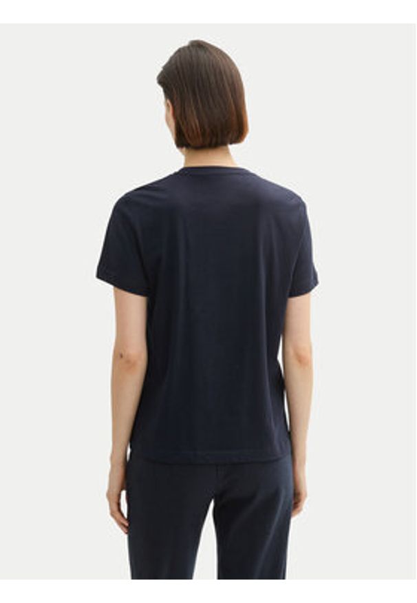 Tom Tailor T-Shirt 1043104 Granatowy Regular Fit. Kolor: niebieski. Materiał: bawełna