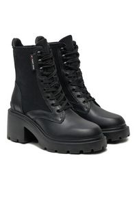 Tommy Jeans Botki Tjw Mid Heel Boot Mix Media EN0EN02556 Czarny. Kolor: czarny #4