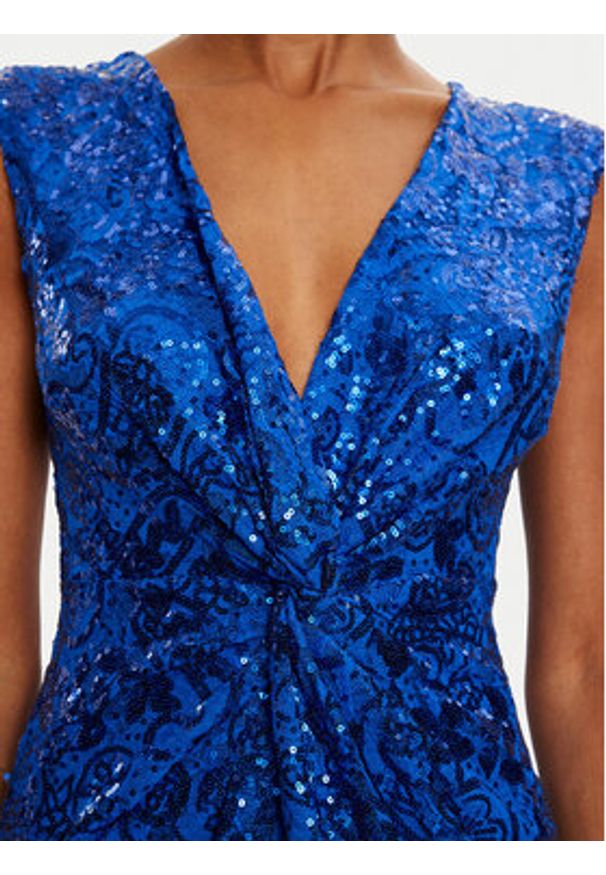 Rinascimento Sukienka wieczorowa CFC0121922003 Niebieski Regular Fit. Kolor: niebieski. Materiał: syntetyk. Styl: wizytowy