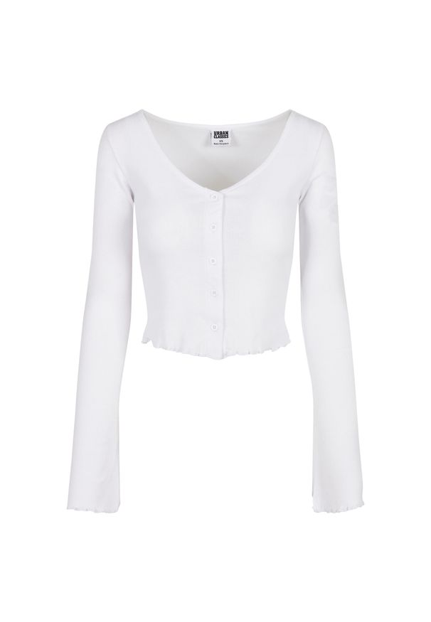 Kardigan damski Urban Classics cropped rib (GT). Kolor: biały. Sezon: lato