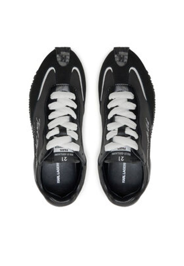 Karl Lagerfeld - KARL LAGERFELD Sneakersy KL63914 Czarny. Kolor: czarny. Materiał: skóra