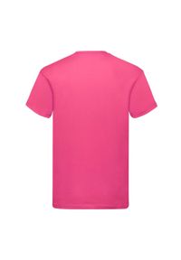 FRUIT OF THE LOOM - Oryginalna Bawełniana Koszulka Unisex Dla Dorosłych. Kolor: różowy. Materiał: bawełna