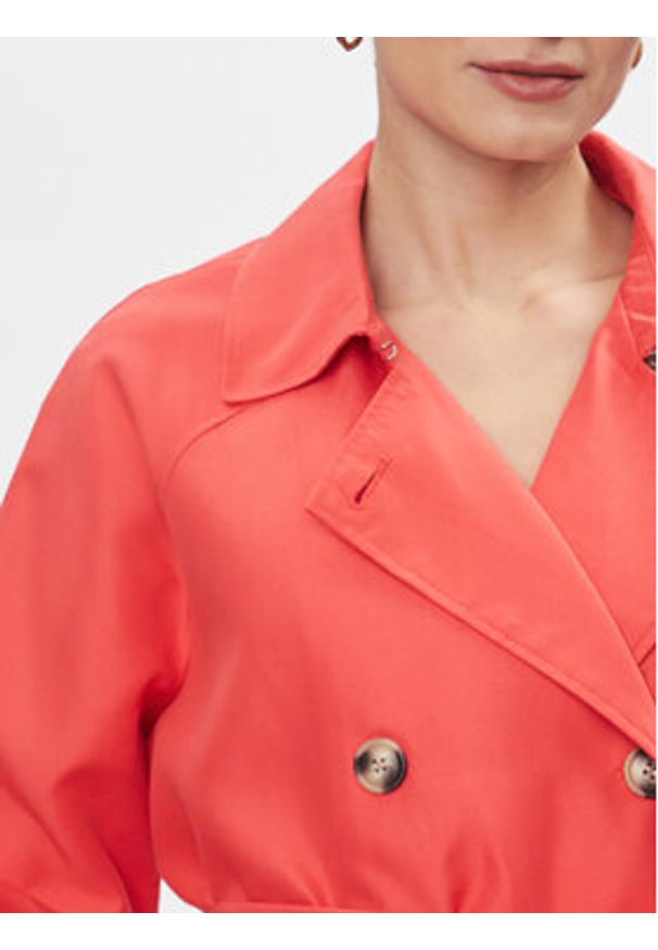 Vero Moda Trencz Doreen 10301287 Różowy Regular Fit. Kolor: różowy. Materiał: syntetyk
