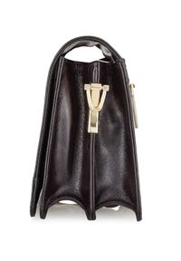 Ochnik - Skórzana listonoszka damska. Kolor: brązowy. Wzór: motyw zwierzęcy. Materiał: skórzane. Styl: elegancki. Rodzaj torebki: na ramię #4