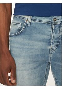 Mustang Szorty jeansowe Chicago 1012672 Niebieski Slim Fit. Kolor: niebieski. Materiał: bawełna #5