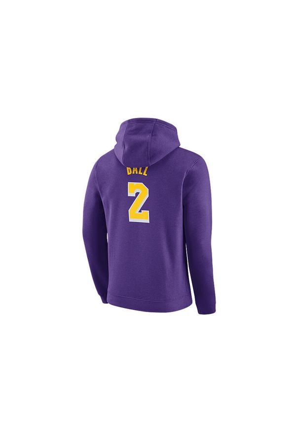 Nike - Bluza męska nike nba los angeles lakers lonzo ball hoodie field purple. Kolor: fioletowy. Sport: bieganie