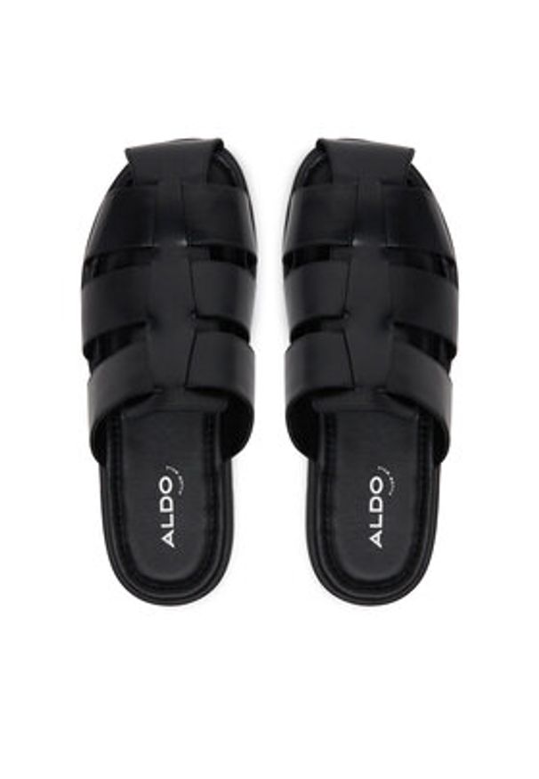 Aldo Klapki Marais 13963701 Czarny. Kolor: czarny. Materiał: skóra