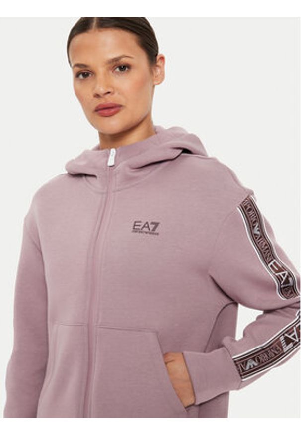 EA7 Emporio Armani Bluza 6DTM03 TJUXZ 1341 Różowy Regular Fit. Kolor: różowy. Materiał: bawełna, syntetyk