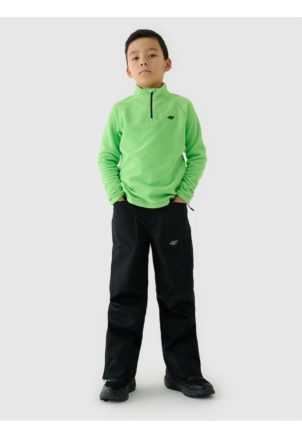 4f - 4F Spodnie narciarskie membrana 8000 chłopięce - czarne 128 (7-8 lat). Kolor: czarny. Materiał: materiał, tkanina, dzianina. Wzór: gładki. Sezon: lato. Sport: narciarstwo