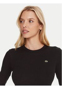 Lacoste Bluzka TF1692 Czarny Slim Fit. Kolor: czarny. Materiał: bawełna