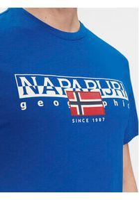 Napapijri T-Shirt S-Aylmer NP0A4HTO Niebieski Regular Fit. Kolor: niebieski. Materiał: bawełna