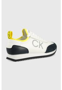 Calvin Klein sneakersy kolor biały. Zapięcie: sznurówki. Kolor: biały. Materiał: skóra, guma #5