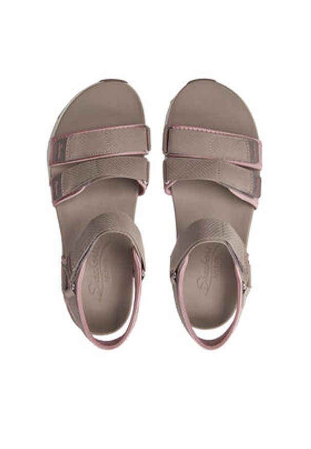 skechers - Skechers Sandały Arch Fit-Fresh Bloom 119305/TPPK Beżowy. Kolor: beżowy. Materiał: materiał