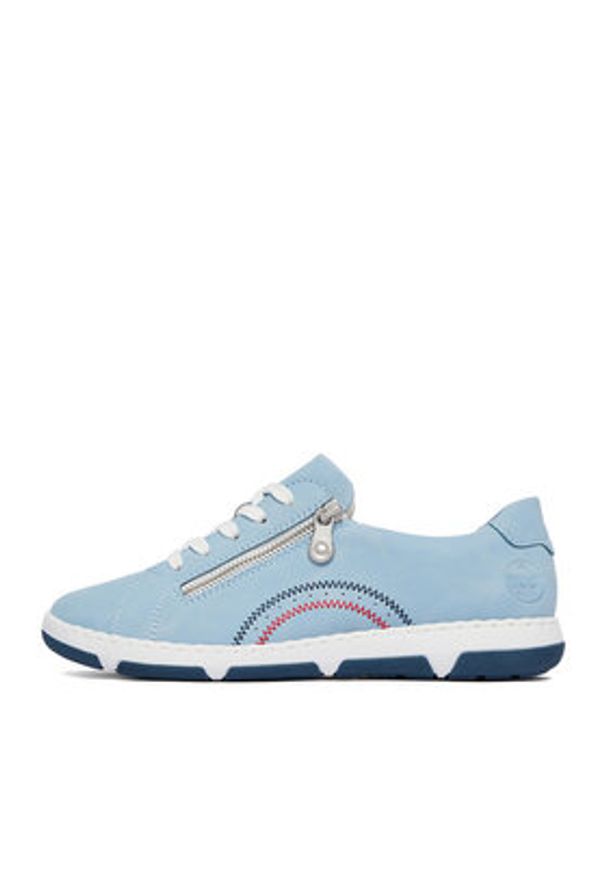 Rieker Sneakersy 42424-10 Niebieski. Kolor: niebieski. Materiał: materiał