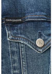 Calvin Klein Jeans - Kurtka jeansowa. Okazja: na co dzień. Typ kołnierza: bez kaptura. Kolor: niebieski. Materiał: denim. Styl: casual #4