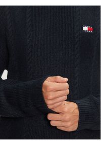 Tommy Jeans Sweter DM0DM19440 Granatowy Regular Fit. Kolor: niebieski. Materiał: syntetyk #4