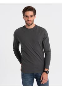 Ombre Clothing - Zestaw longsleeve męski z długim rękawem 2-pak - mix V2 Z43 - XXL. Kolor: czarny. Materiał: bawełna, materiał, skóra. Długość rękawa: długi rękaw. Długość: długie. Wzór: aplikacja, gładki, jednolity #8