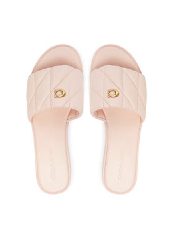 Coach Klapki Holy CR047 Różowy. Kolor: różowy. Materiał: skóra