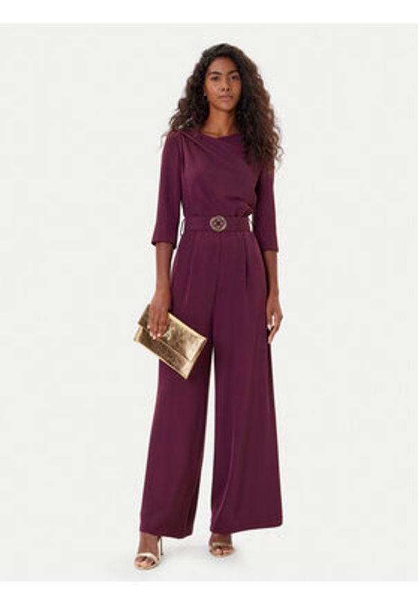 Rinascimento Kombinezon CFC0125314003 Bordowy Regular Fit. Kolor: czerwony. Materiał: syntetyk