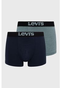 Levi's® - Levi's bokserki (2-pack) męskie kolor granatowy. Kolor: niebieski. Materiał: materiał, włókno, bawełna