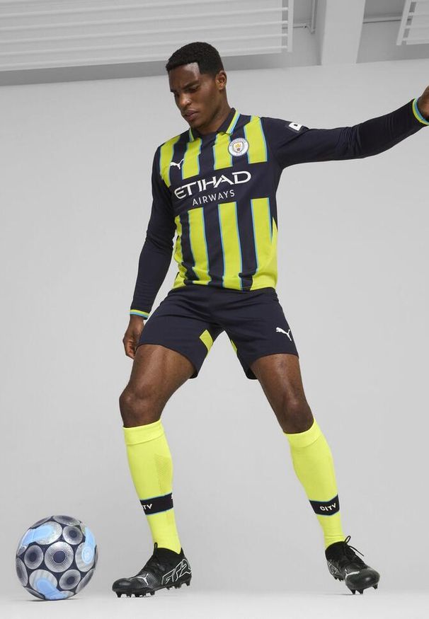 Puma - Męskie szorty Manchester City 24/25 PUMA New Navy Blue. Kolor: niebieski. Sport: piłka nożna