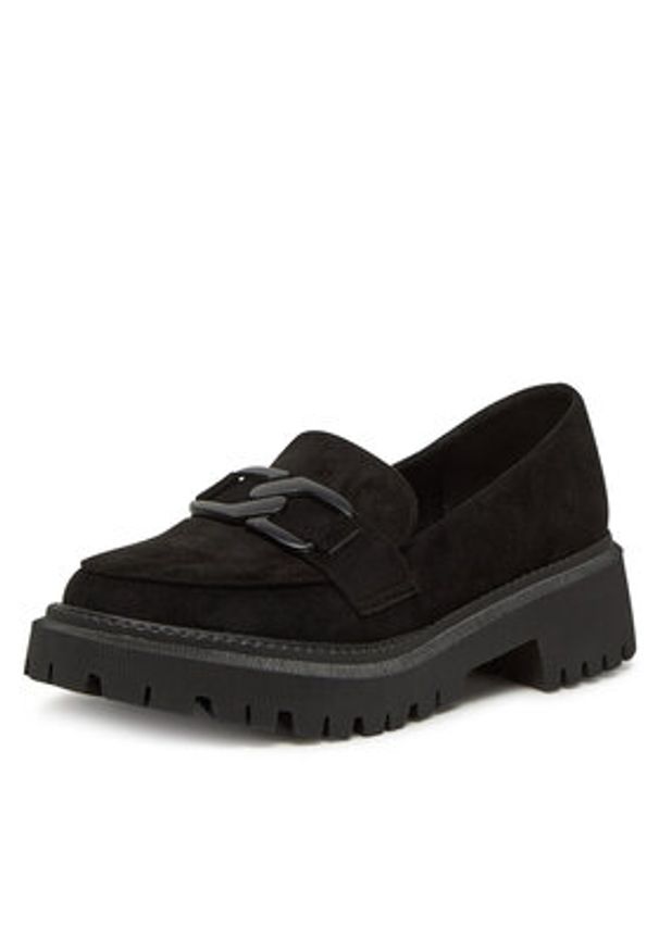 DeeZee Loafersy LE601-5 Czarny. Kolor: czarny. Materiał: materiał