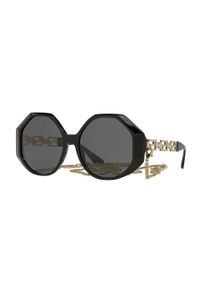 VERSACE - Versace Okulary przeciwsłoneczne 0VE4395 damskie kolor czarny. Kształt: okrągłe. Kolor: czarny #4