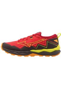 Buty do biegania męskie Mizuno Wave Daichi 9. Kolor: czerwony. Materiał: materiał, syntetyk. Szerokość cholewki: normalna. Model: Mizuno Wave