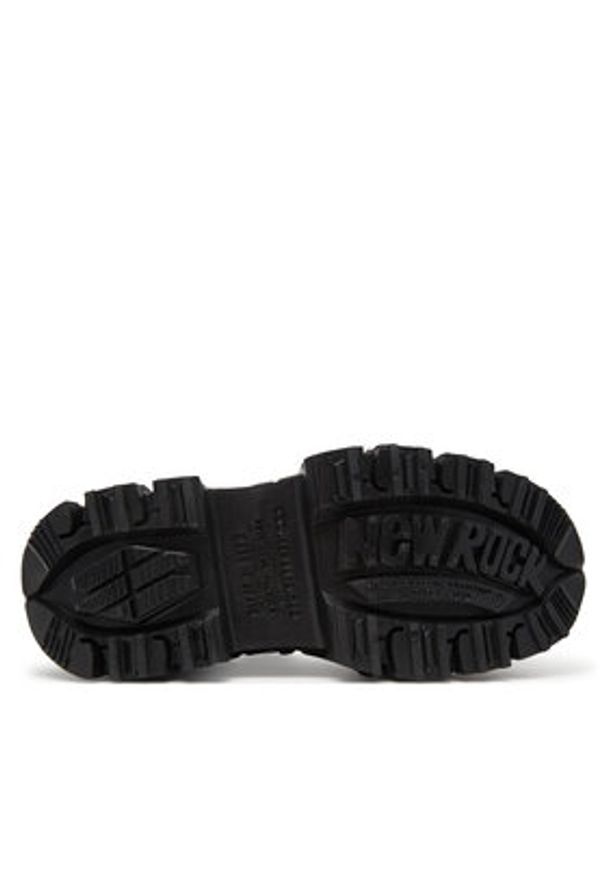 NEW ROCK Botki M-106WALL-C16 Srebrny. Kolor: srebrny. Materiał: skóra. Styl: rockowy