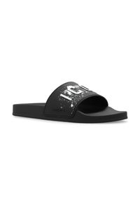 DSQUARED2 Czarne klapki Slide Sandals. Kolor: czarny. Materiał: guma #3