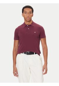 United Colors of Benetton - United Colors Of Benetton Polo 3089J3179 Fioletowy Regular Fit. Typ kołnierza: polo. Kolor: fioletowy. Materiał: bawełna