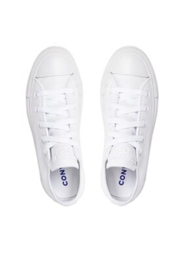 Converse Trampki Chuck Taylor All Star Ox 136823C Biały. Kolor: biały. Materiał: skóra
