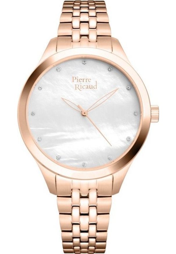 Zegarek Pierre Ricaud Zegarek damski Pierre Ricaud P22063.R14FQ CYRKONIE różowe złoto. Kolor: złoty, wielokolorowy, różowy