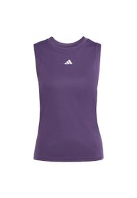 Adidas - Koszulka Tennis Climacool+ Match Tank. Kolor: fioletowy. Długość rękawa: bez rękawów. Technologia: ClimaCool (Adidas). Sport: tenis