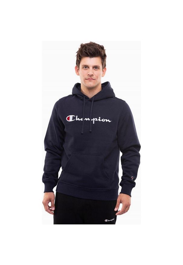 Champion - Męska Bluza Z Logo Script. Kolor: niebieski