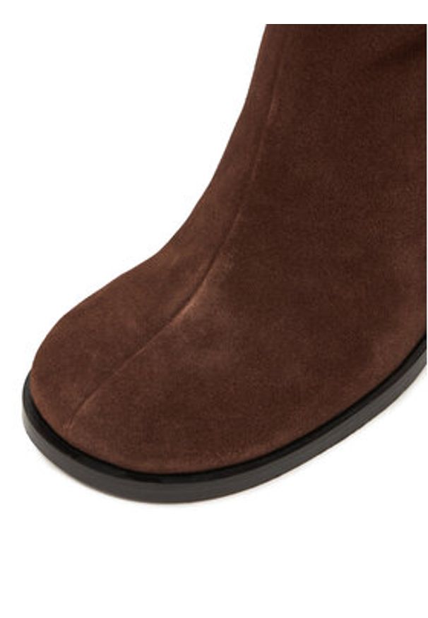 Gino Rossi Botki EO-ZOYA-121046S Brązowy. Kolor: brązowy. Materiał: zamsz, skóra